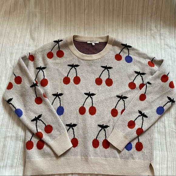 COPY - Adorable Madewell Sour Cherry Sweater - Size small women’s - Picture 1 of 4